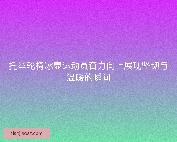托举轮椅冰壶运动员奋力向上展现坚韧与温暖的瞬间